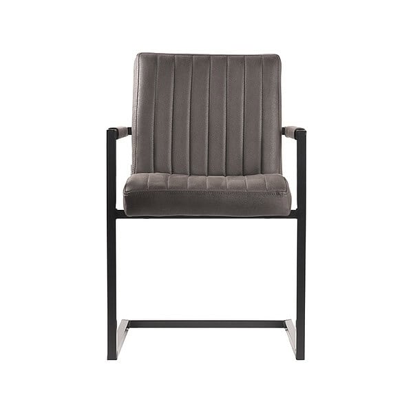 LABEL51 Eetkamerstoel Milo - Antraciet - Microfiber - Afbeelding 3