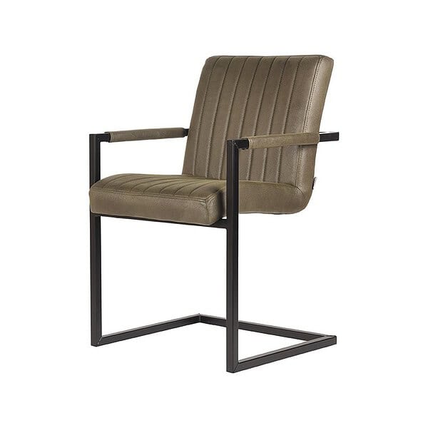 LABEL51 Eetkamerstoel Milo - Army green - Microfiber - Afbeelding 2