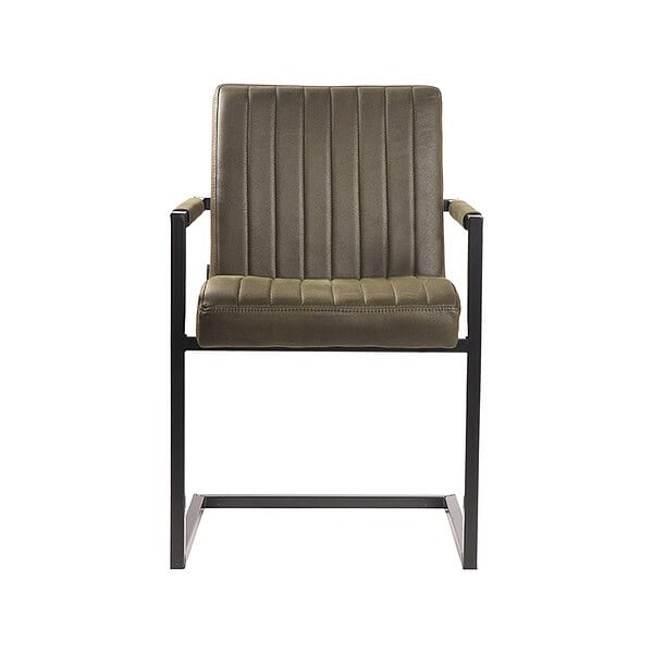 LABEL51 Eetkamerstoel Milo - Army green - Microfiber - Afbeelding 3