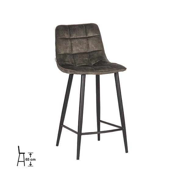 LABEL51 Barkruk Jelt 45x48x94 cm - Hunter - Velours