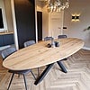 Eettafel ovaal hout