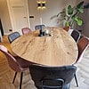 Eiken kiezelvorm tafel