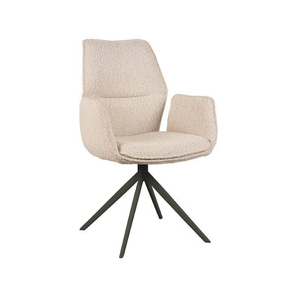 LABEL51 Eetkamerstoel Mellow - Naturel - Boucle - Afbeelding 2