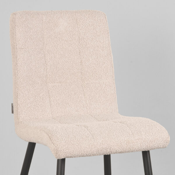 LABEL51 Eetkamerstoel Sam - Naturel - Boucle - Afbeelding 5