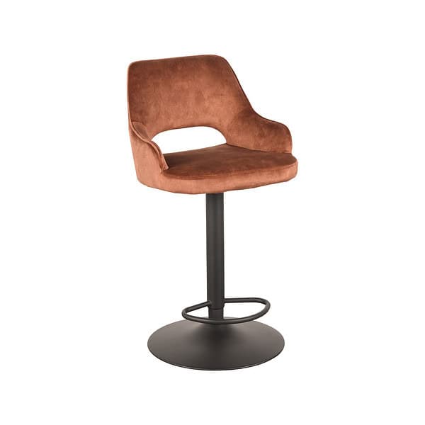 LABEL51 Barkruk Fer - Rust - Velours - Afbeelding 2