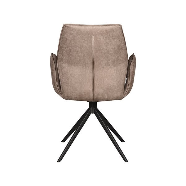 LABEL51 Eetkamerstoel Mellow - Taupe - Micro Suede - Afbeelding 5