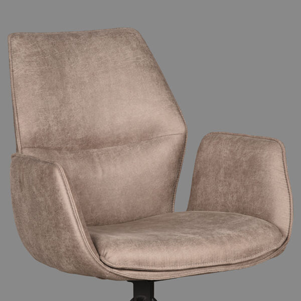 LABEL51 Eetkamerstoel Mellow - Taupe - Micro Suede - Afbeelding 6