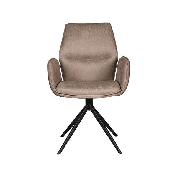 LABEL51 Eetkamerstoel Mellow - Taupe - Micro Suede - Afbeelding 3