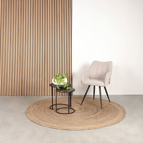 LABEL51 Eetkamerstoel Noud - Naturel - Boucle - Afbeelding 6