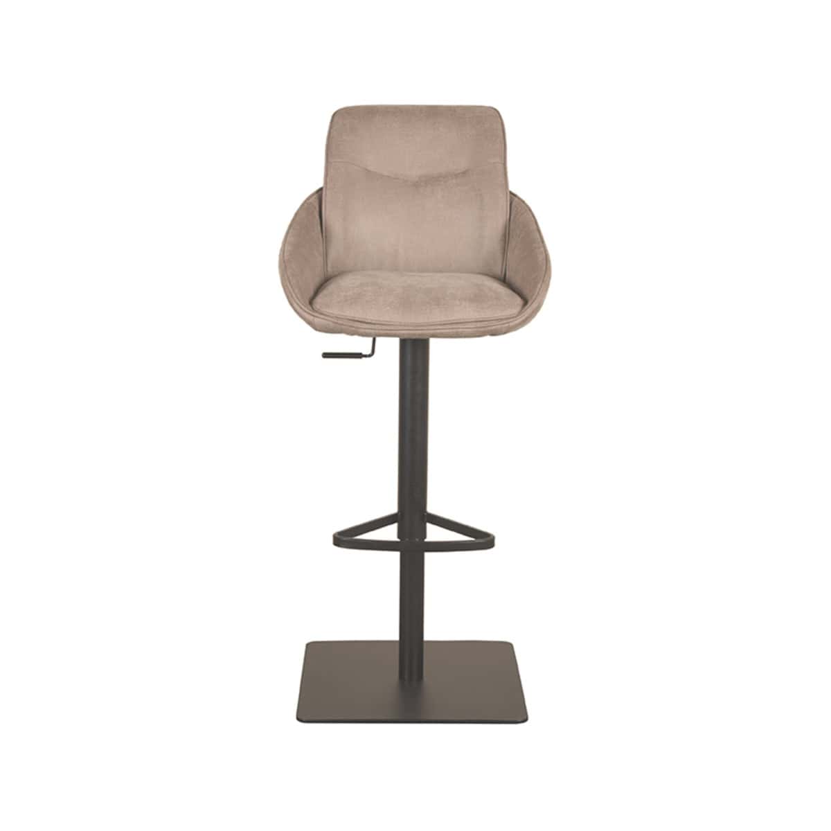 LABEL51 Barkruk Beauty - Taupe - Micro Suede - Afbeelding 4