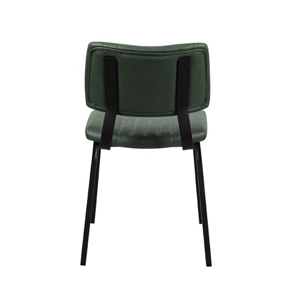 LABEL51 Eetkamerstoel Gusto - Hunter - PU-Leder - Black Frame - Afbeelding 3