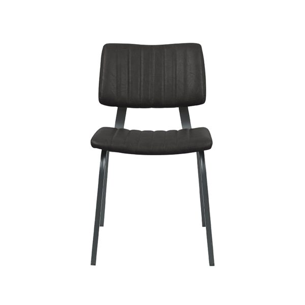 LABEL51 Eetkamerstoel Gusto - Zwart - PU-Leder - Black Frame - Afbeelding 2