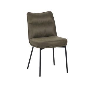 LABEL51 Eetkamerstoel Lennon - Moss - Micro Suede - Black Frame