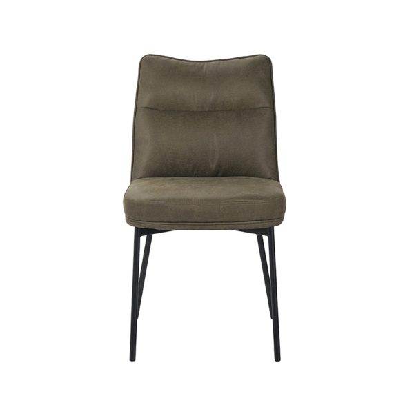 LABEL51 Eetkamerstoel Lennon - Moss - Micro Suede - Black Frame - Afbeelding 2