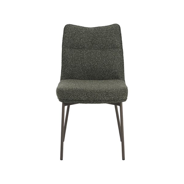 LABEL51 Eetkamerstoel Lennon - Forest - Boucle - Black Frame - Afbeelding 2