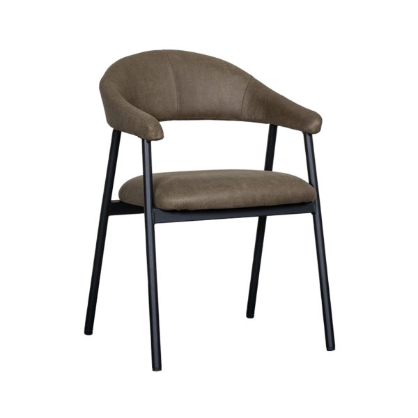 LABEL51 Eetkamerstoel Amaze - Moss - Micro Suede - Black Frame - Afbeelding 2