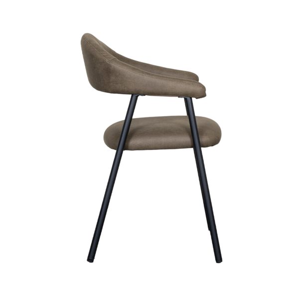 LABEL51 Eetkamerstoel Amaze - Moss - Micro Suede - Black Frame - Afbeelding 3