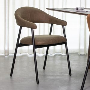LABEL51 Eetkamerstoel Amaze - Moss - Micro Suede - Black Frame