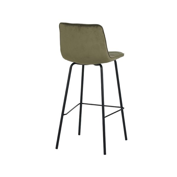 LABEL51 Barkruk Bistro - Hunter - Fluweel - Zithoogte 78 - Afbeelding 4