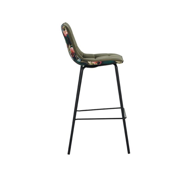 LABEL51 Barkruk Bistro - Multicolor - Fluweel - Zithoogte 78 - Afbeelding 3