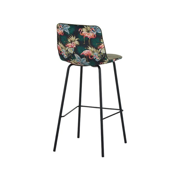 LABEL51 Barkruk Bistro - Multicolor - Fluweel - Zithoogte 78 - Afbeelding 4