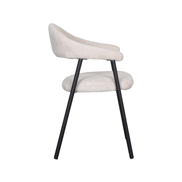 LABEL51 Eetkamerstoel Amaze - Naturel - Elite - Black Frame - Afbeelding 5