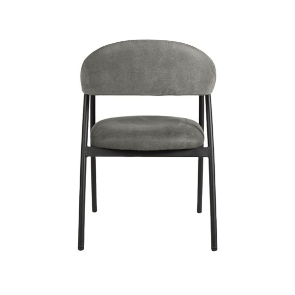 LABEL51 Eetkamerstoel Amaze - Antraciet - Micro Suede - Black Frame - Afbeelding 6