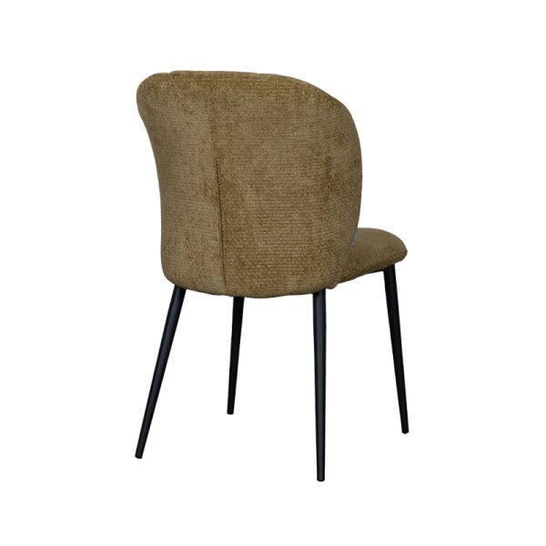 LABEL51 Eetkamerstoel Vino - Mustard - Elite - Black Frame - Afbeelding 4