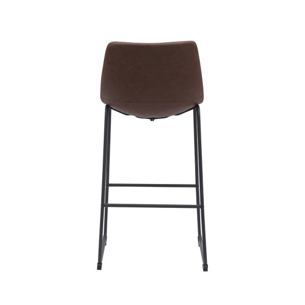 LABEL51 Barkruk Risto - Bruin - PU-Leder - Zithoogte 75 - Afbeelding 5