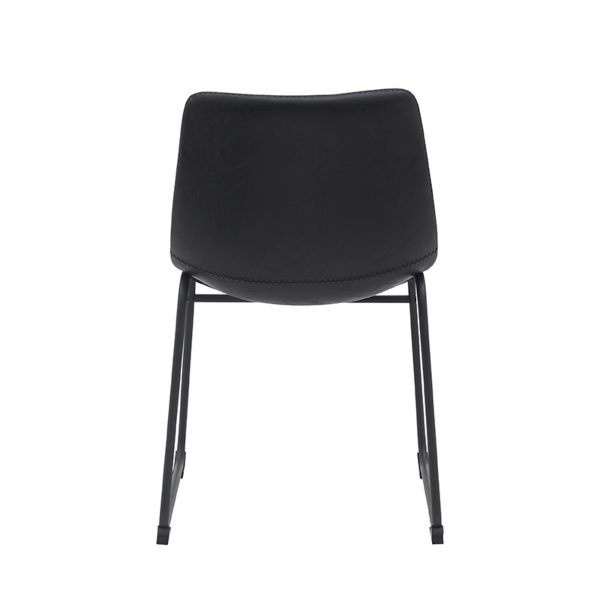 LABEL51 Eetkamerstoel Risto - Zwart - PU-Leder - Black Frame - Afbeelding 5