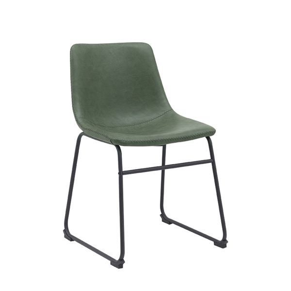 LABEL51 Eetkamerstoel Risto - Hunter - PU-Leder - Black Frame - Afbeelding 2