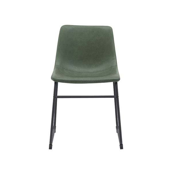 LABEL51 Eetkamerstoel Risto - Hunter - PU-Leder - Black Frame - Afbeelding 3