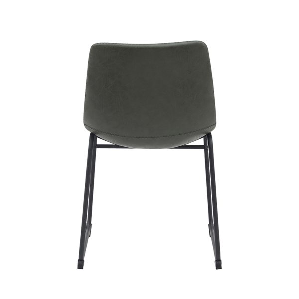 LABEL51 Eetkamerstoel Risto - Hunter - PU-Leder - Black Frame - Afbeelding 5