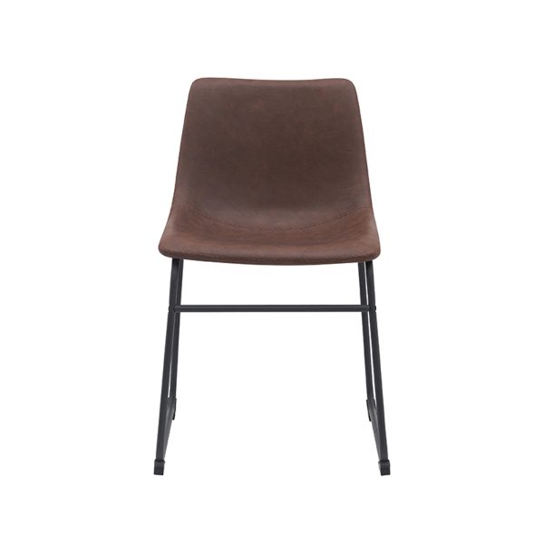 LABEL51 Eetkamerstoel Risto - Bruin - PU-Leder - Black Frame - Afbeelding 3