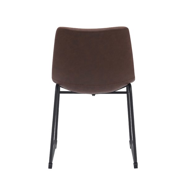LABEL51 Eetkamerstoel Risto - Bruin - PU-Leder - Black Frame - Afbeelding 5