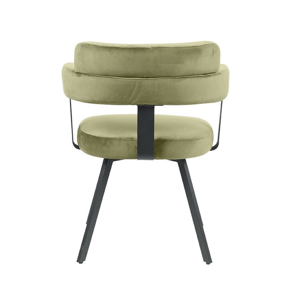 LABEL51 Eetkamerstoel Bardio - Hunter - Fluweel - Black Frame - Afbeelding 4