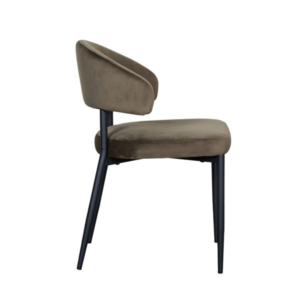 LABEL51 Eetkamerstoel Bliss - Hunter - Fluweel - Black Frame - Afbeelding 4