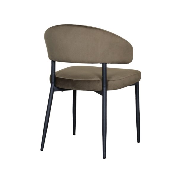 LABEL51 Eetkamerstoel Bliss - Hunter - Fluweel - Black Frame - Afbeelding 5