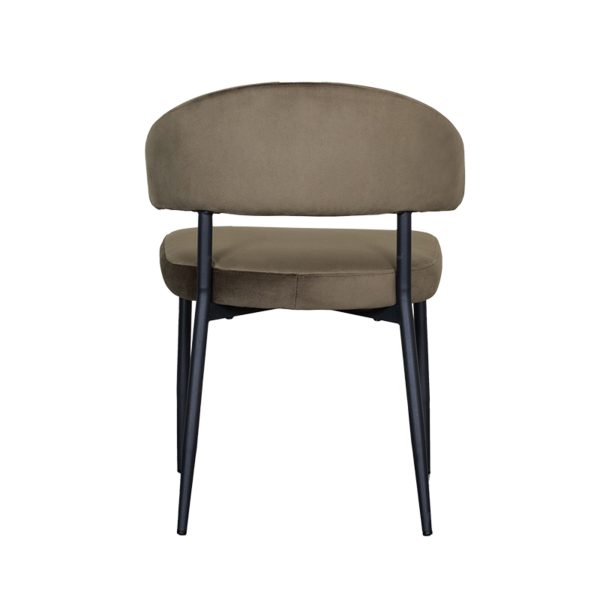 LABEL51 Eetkamerstoel Bliss - Hunter - Fluweel - Black Frame - Afbeelding 6