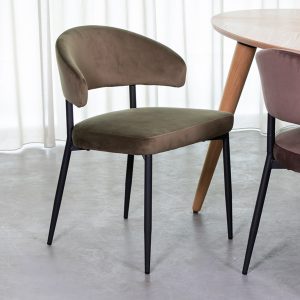 LABEL51 Eetkamerstoel Bliss - Hunter - Fluweel - Black Frame