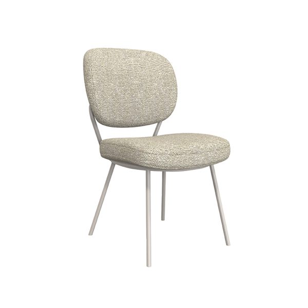 LABEL51 Eetkamerstoel Singapore - Naturel - Boucle - Taupe Frame - Afbeelding 2