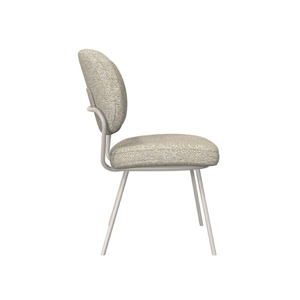 LABEL51 Eetkamerstoel Singapore - Naturel - Boucle - Taupe Frame - Afbeelding 4