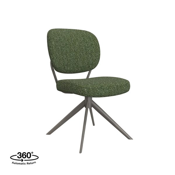 LABEL51 Eetkamerstoel Geneva - Forest - Boucle - Forest Frame - Afbeelding 2