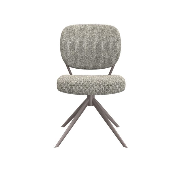 LABEL51 Eetkamerstoel Geneva - Truffel grijs - Boucle - Bronze Frame - Afbeelding 4