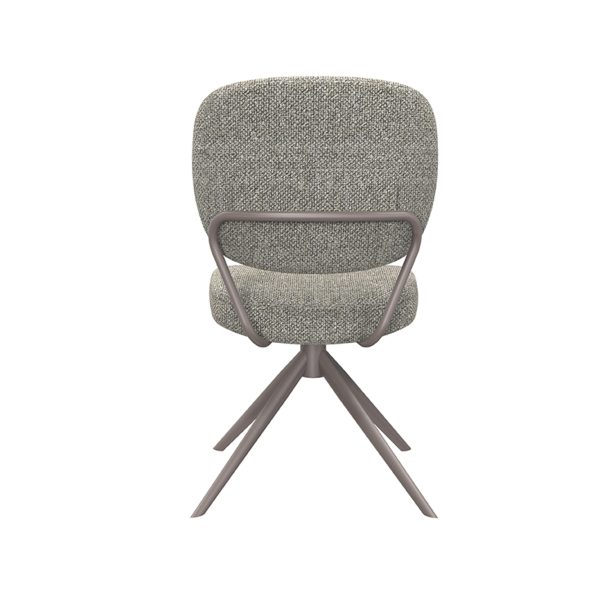 LABEL51 Eetkamerstoel Geneva - Truffel grijs - Boucle - Bronze Frame - Afbeelding 6