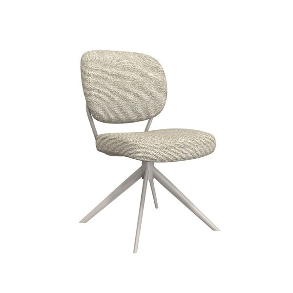 LABEL51 Eetkamerstoel Geneva - Naturel - Boucle - Taupe Frame - Afbeelding 4