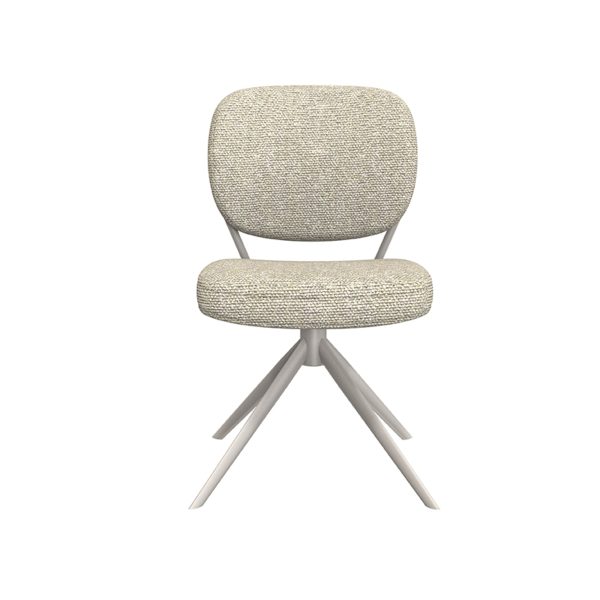 LABEL51 Eetkamerstoel Geneva - Naturel - Boucle - Taupe Frame - Afbeelding 5