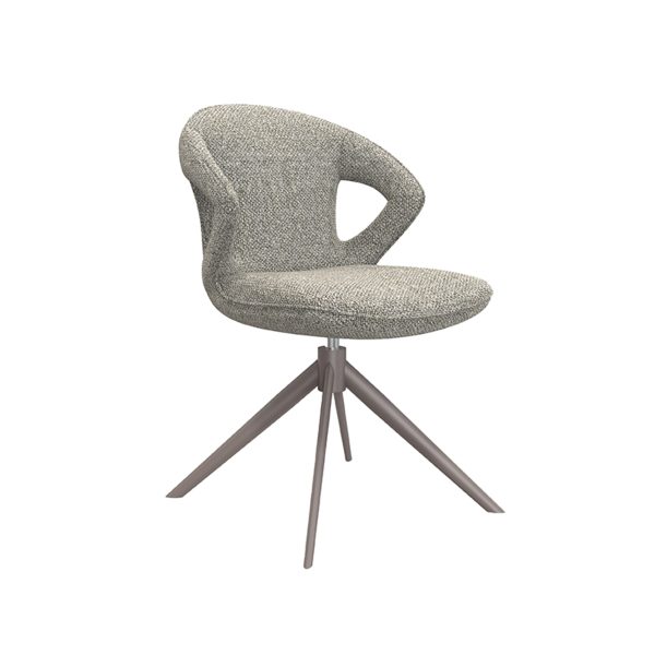LABEL51 Eetkamerstoel Zurich - Truffel grijs - Boucle - Bronze Frame - Afbeelding 3