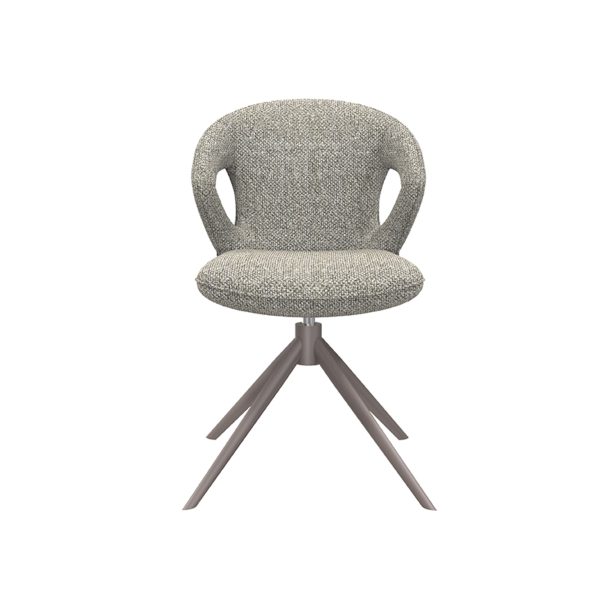 LABEL51 Eetkamerstoel Zurich - Truffel grijs - Boucle - Bronze Frame - Afbeelding 4