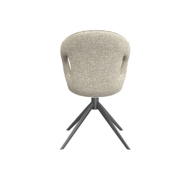 LABEL51 Eetkamerstoel Zurich - Naturel - Boucle - Black Frame - Afbeelding 6